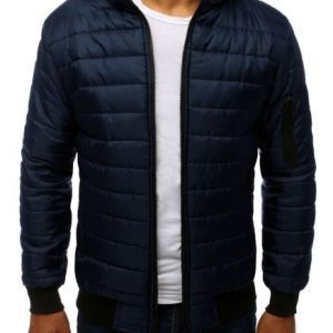 Pánská STYLE bunda prošívaná bomber jacket tmavě modrá
