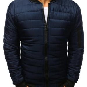 Pánská STYLE bunda prošívaná bomber jacket tmavě modrá