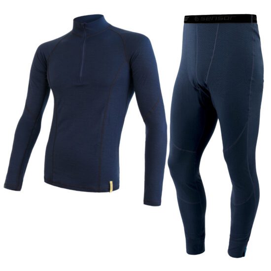 EGLOO Merino EGLOO DF MERINO ZipperNeck BaseSet pánské triko dl.rukáv ZIP+spodky