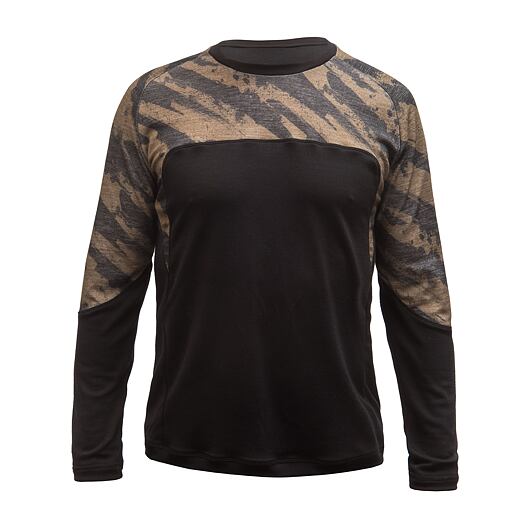FRESH TRASH FT men's escape merino long sleeve tee black brush Velikost: XL