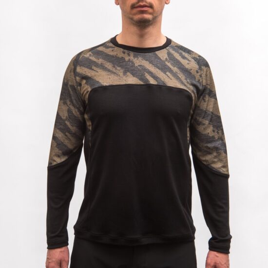 Fresh Trash MEN'S ESCAPE MERINO LONG SLEEVE TEE BLACK/BRUSH Velikost: XXL - Obrázek 2