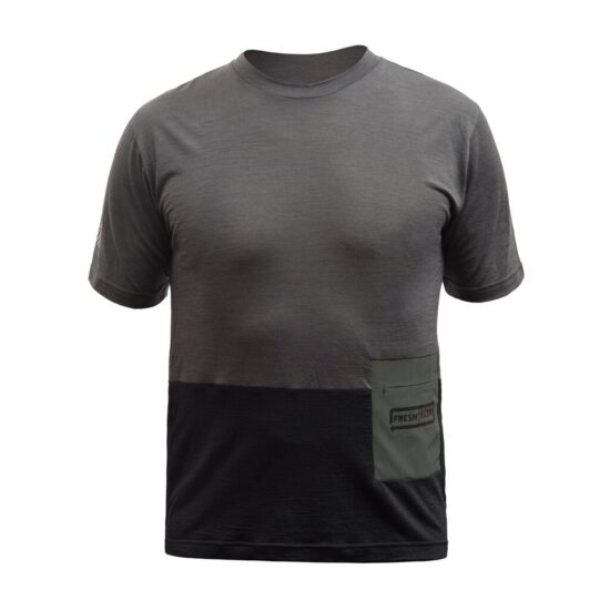 Fresh Trash MEN'S LITE MERINO POCKET JERSEY OLIVE GREEN/BLACK Velikost: XL