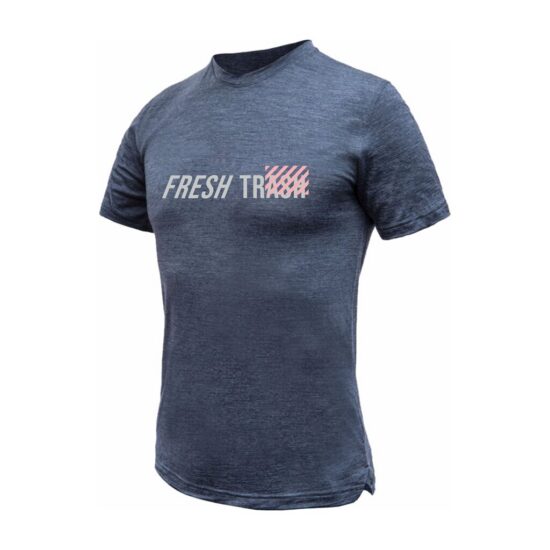 Fresh Trash MEN'S MERINO TENCEL LOGO 2.0 TEE BLUE Velikost: S