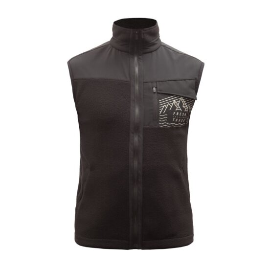 Fresh Trash UNISEX FLEECE VEST BLACK Velikost: XL