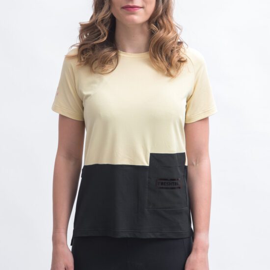 Fresh Trash WOMEN'S HORIZON POCKET SHORT SLEEVE JERSEY SAND/BLACK Velikost: L - Obrázek 2