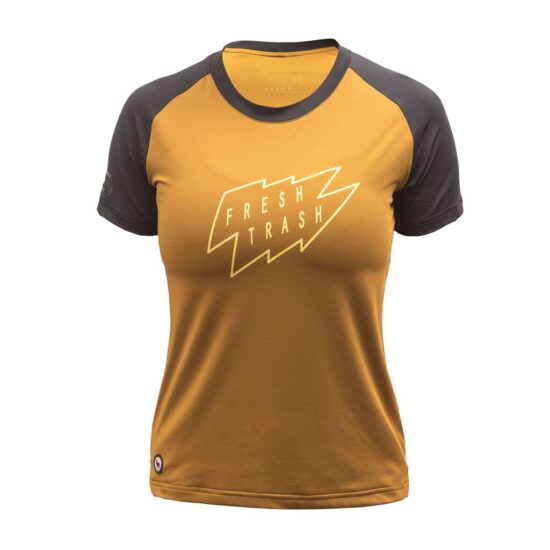 Fresh Trash WOMEN'S HORIZON SHORT SLEEVE TEE GOLDEN/BLACK Velikost: XL