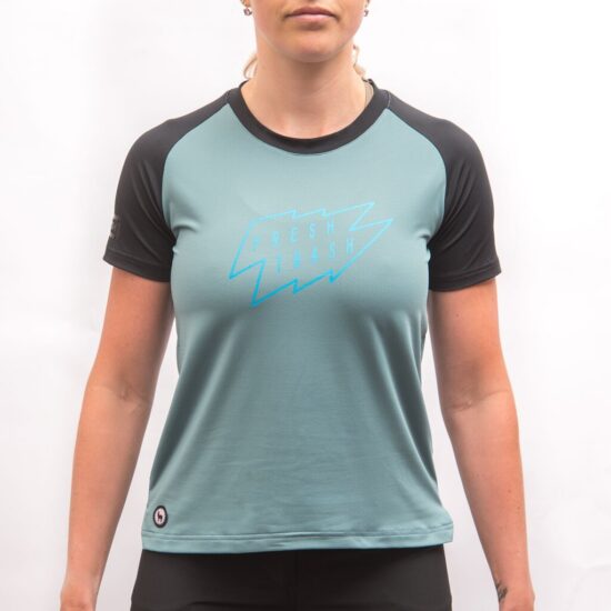Fresh Trash WOMEN'S HORIZON SHORT SLEEVE TEE MINT/BLACK Velikost: XL - Obrázek 2