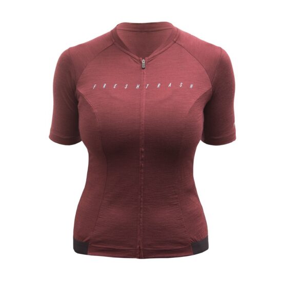 Fresh Trash WOMEN'S LITE MERINO JERSEY MERLOT RED Velikost: S