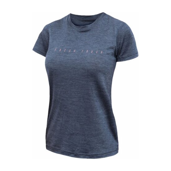 Fresh Trash WOMEN'S MERINO TENCEL LOGO TEE BLUE Velikost: S