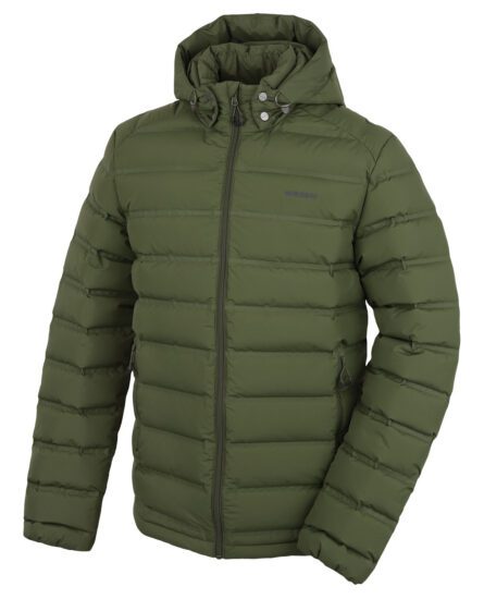 Husky Pánská péřová bunda Donnie M dark khaki Velikost: S