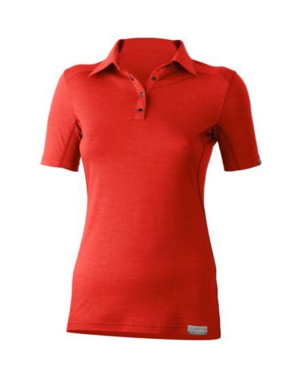LASTING dámská merino polo košile ALISA červená Velikost: S