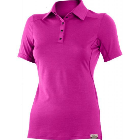 LASTING dámská merino polo košile ALISA růžová Velikost: S