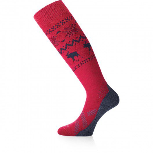 LASTING merino lyžařské podkolenky FWW červené Velikost: M/38-41