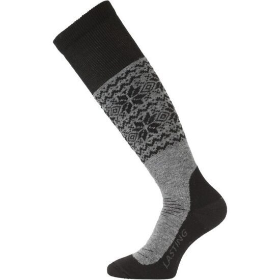 LASTING merino lyžařské podkolenky SWB šedé Velikost: L/42-45