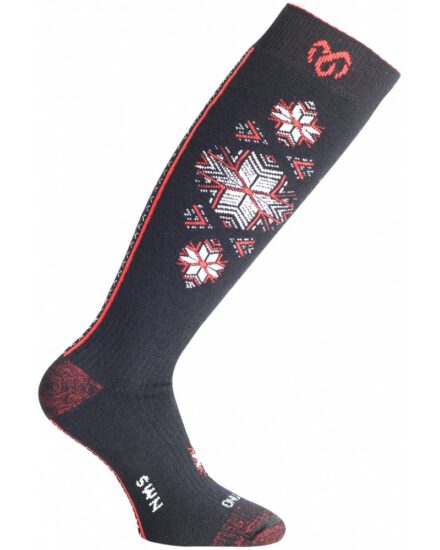 LASTING merino lyžařské podkolenky SWN černá/červená Velikost: XL/46-49 - Obrázek 2