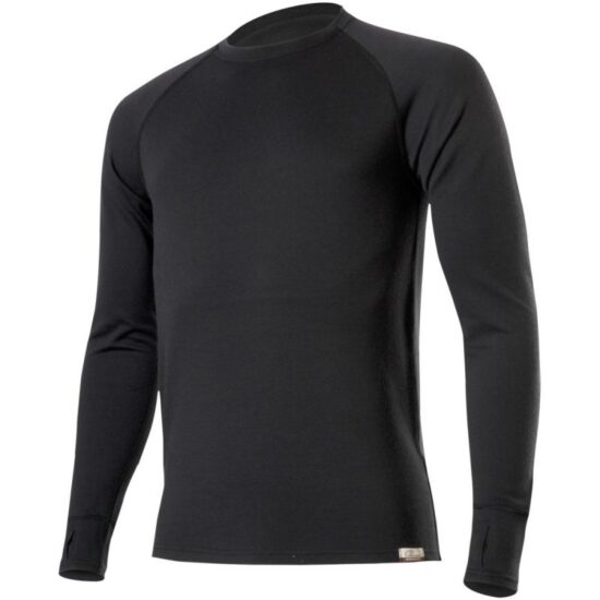 LASTING pánská merino mikina WITY černá Velikost: XXL