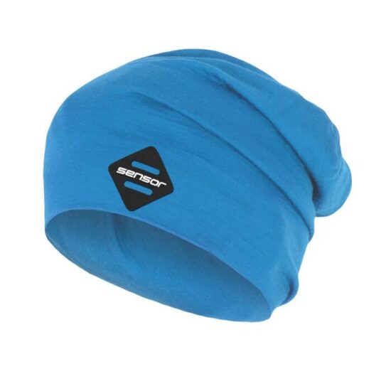 SENSOR ČEPICE MERINO ACTIVE LOGO modrá Velikost: M