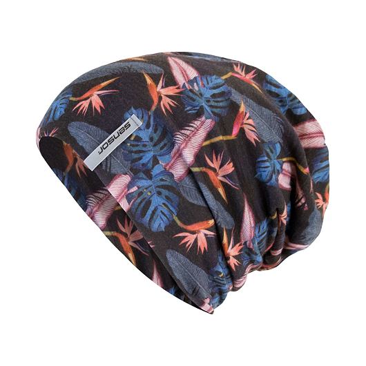 SENSOR ČEPICE MERINO IMPRESS černá/floral Velikost: M