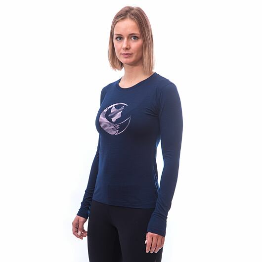 SENSOR MERINO ACTIVE PT FOX dámské triko dl.rukáv deep blue Velikost: S - Obrázek 2