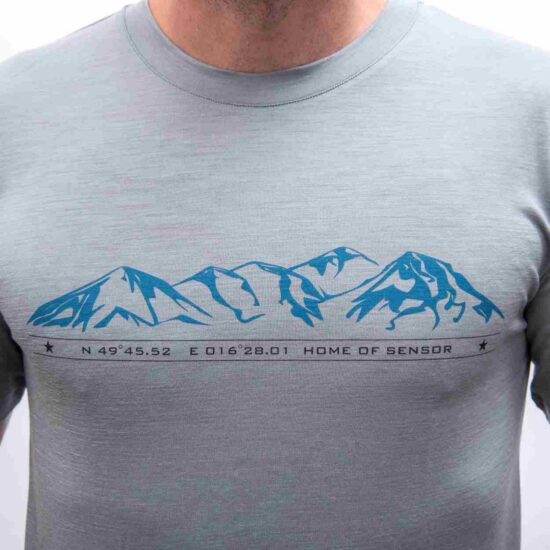 SENSOR MERINO ACTIVE PT MOUNTAINS pánské triko kr.rukáv šedá Velikost: XXL - Obrázek 2