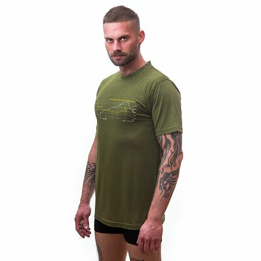SENSOR MERINO ACTIVE PT TRACK pánské triko kr.rukáv safari Velikost: XXL - Obrázek 2