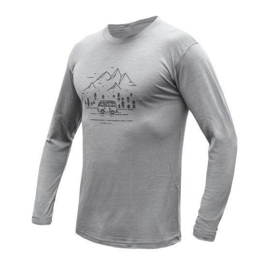 SENSOR MERINO ACTIVE PT VAN LIFE pánské triko dl.rukáv šedá Velikost: S