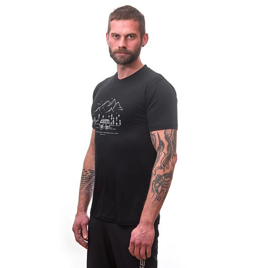 SENSOR MERINO ACTIVE PT VAN LIFE pánské triko kr.rukáv černá Velikost: L - Obrázek 2