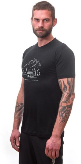 SENSOR MERINO ACTIVE PT VAN LIFE pánské triko kr.rukáv černá Velikost: XXL - Obrázek 2