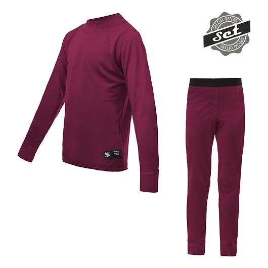 SENSOR MERINO ACTIVE SET dětský triko dl.rukáv + spodky lilla Velikost: 100