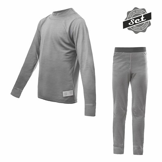 SENSOR MERINO ACTIVE SET dětský triko dl.rukáv + spodky šedá Velikost: 110