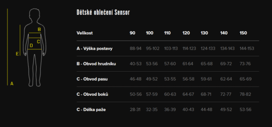 SENSOR MERINO ACTIVE SET juniorský triko dl.rukáv + spodky černá Velikost: 150 - Obrázek 2