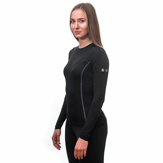SENSOR MERINO ACTIVE dámské triko dl.rukáv černá Velikost: XL - Obrázek 2