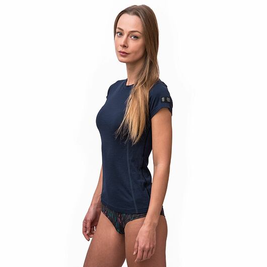 SENSOR MERINO ACTIVE dámské triko kr.rukáv deep blue Velikost: L - Obrázek 2