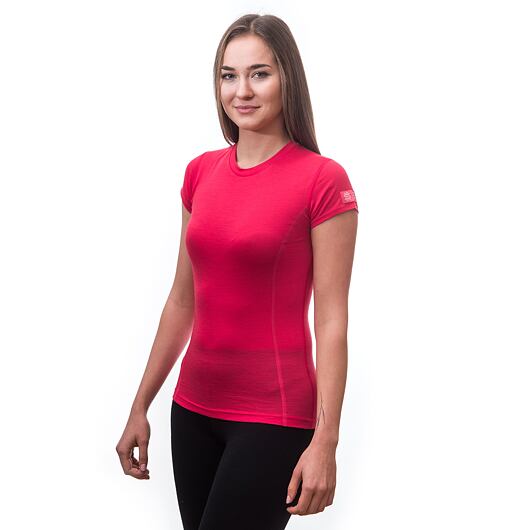 SENSOR MERINO ACTIVE dámské triko kr.rukáv magenta Velikost: XL - Obrázek 2