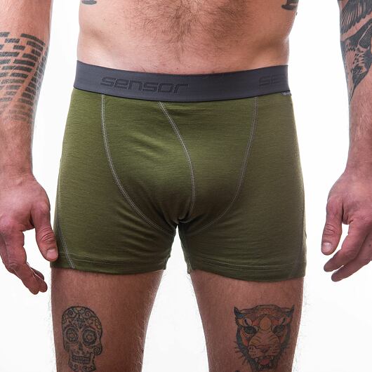 SENSOR MERINO ACTIVE pánské trenky safari Velikost: S - Obrázek 2