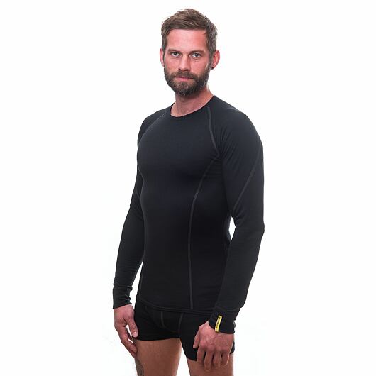 SENSOR MERINO ACTIVE pánské triko dl.rukáv černá Velikost: XXL - Obrázek 2