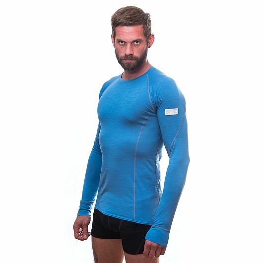 SENSOR MERINO ACTIVE pánské triko dl.rukáv modrá Velikost: S - Obrázek 2