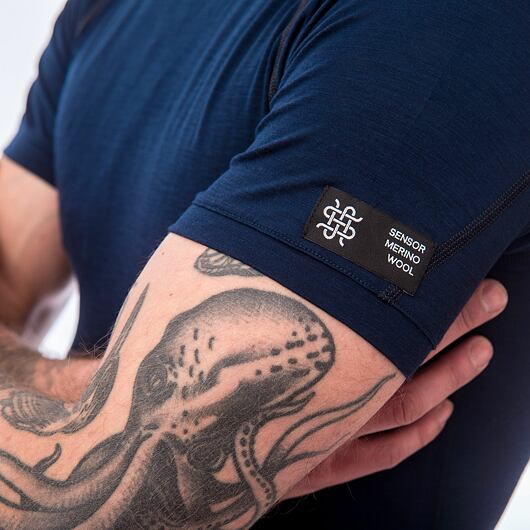 SENSOR MERINO ACTIVE pánské triko kr.rukáv deep blue Velikost: XL - Obrázek 2