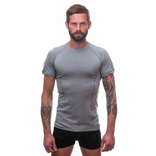 SENSOR MERINO ACTIVE pánské triko kr.rukáv sv.šedá Velikost: XXL - Obrázek 2