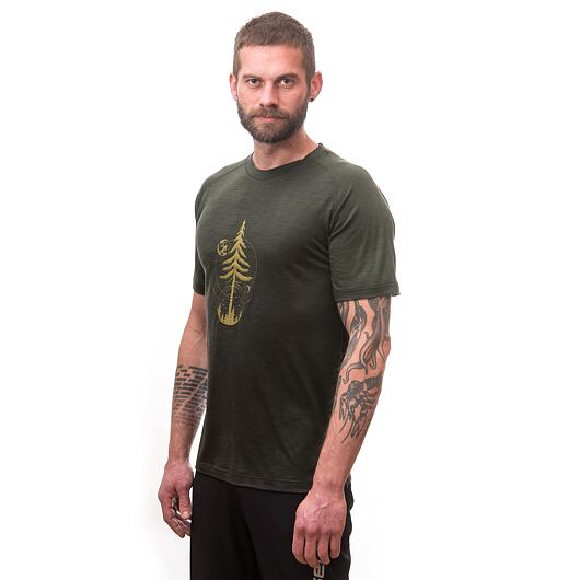 SENSOR MERINO AIR PT EARTH pánské triko kr.rukáv olive green Velikost: S - Obrázek 2
