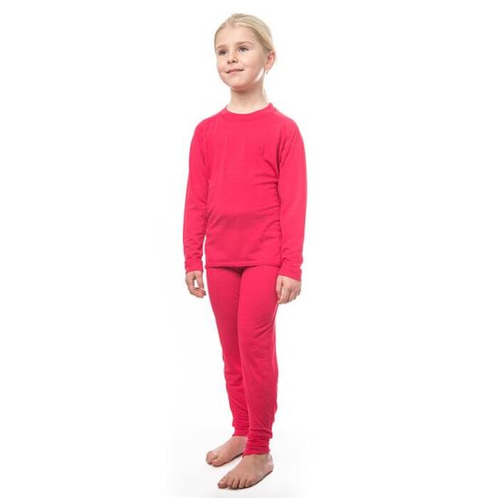 SENSOR MERINO AIR SET dětský triko dl.rukáv + spodky magenta Velikost: 110 - Obrázek 2