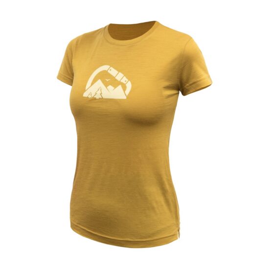 SENSOR MERINO AIR SUMMIT dámské triko kr.rukáv mustard Velikost: M