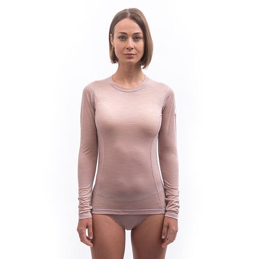 SENSOR MERINO AIR dámské triko dl.rukáv dusty pink Velikost: L - Obrázek 2