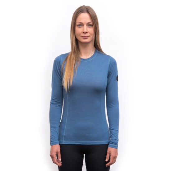 SENSOR MERINO AIR dámské triko dl.rukáv riviera blue Velikost: L - Obrázek 2