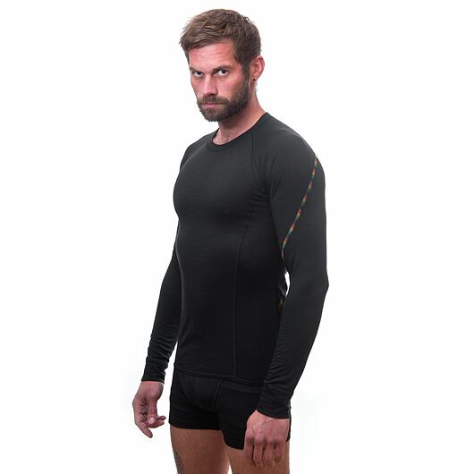 SENSOR MERINO AIR pánské triko dl.rukáv černá Velikost: S - Obrázek 2