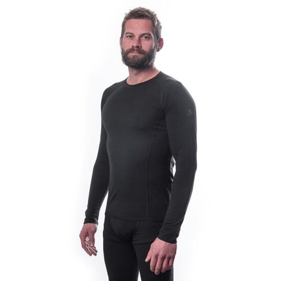 SENSOR MERINO AIR pánské triko dl.rukáv černá Velikost: XXL - Obrázek 2