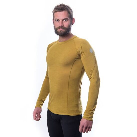 SENSOR MERINO AIR pánské triko dl.rukáv mustard Velikost: S - Obrázek 2