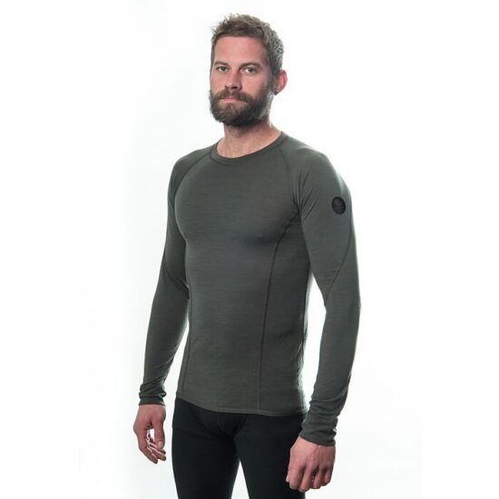 SENSOR MERINO AIR pánské triko dl.rukáv olive green Velikost: L - Obrázek 2
