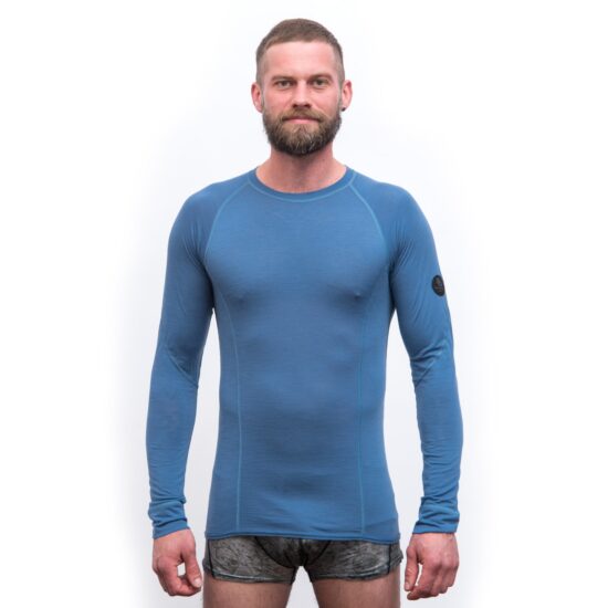 SENSOR MERINO AIR pánské triko dr.rukáv riviera blue Velikost: XXL - Obrázek 2