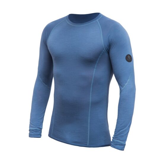 SENSOR MERINO AIR pánské triko dr.rukáv riviera blue Velikost: XXL